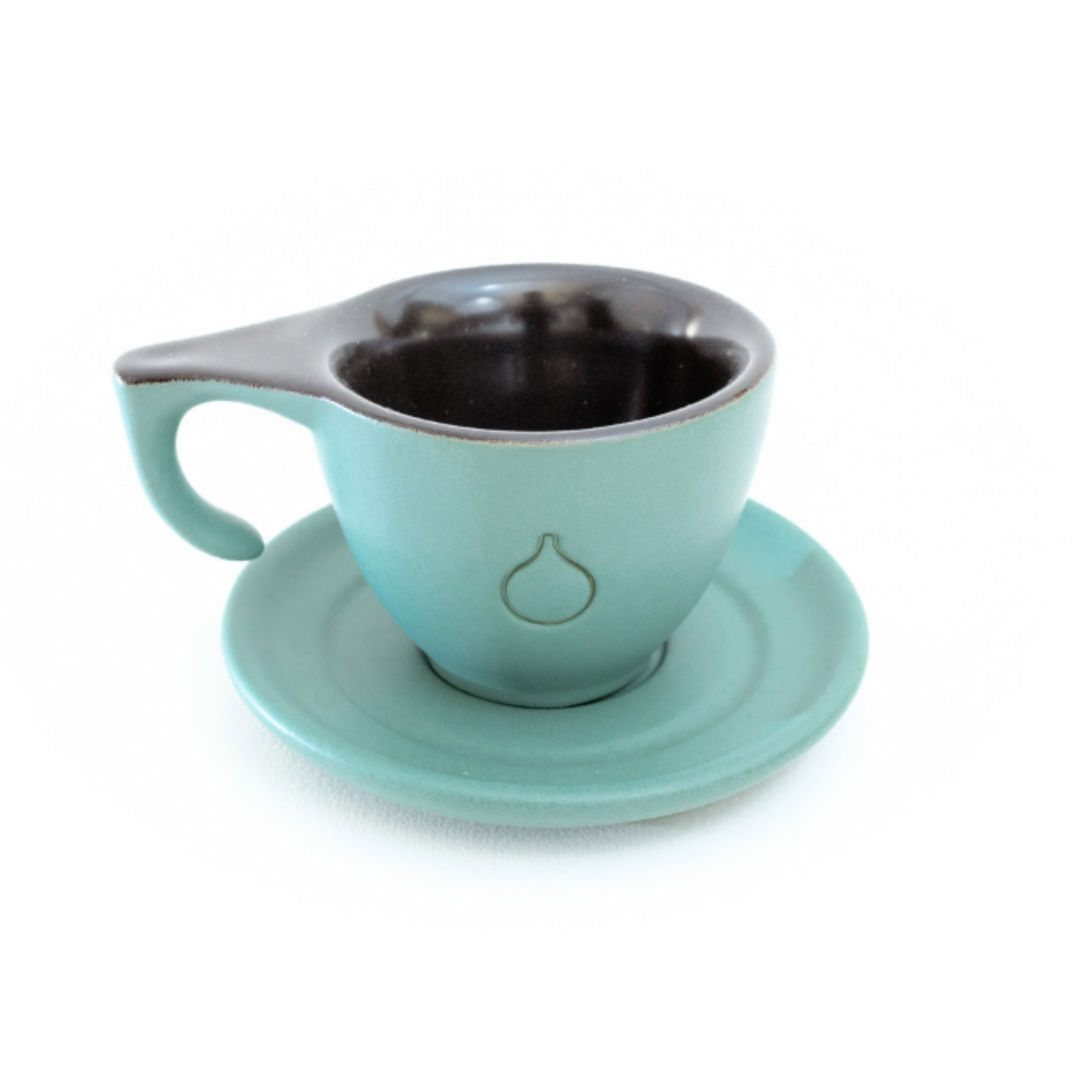 Ceasca ceramica + farfurie Dropshot verde