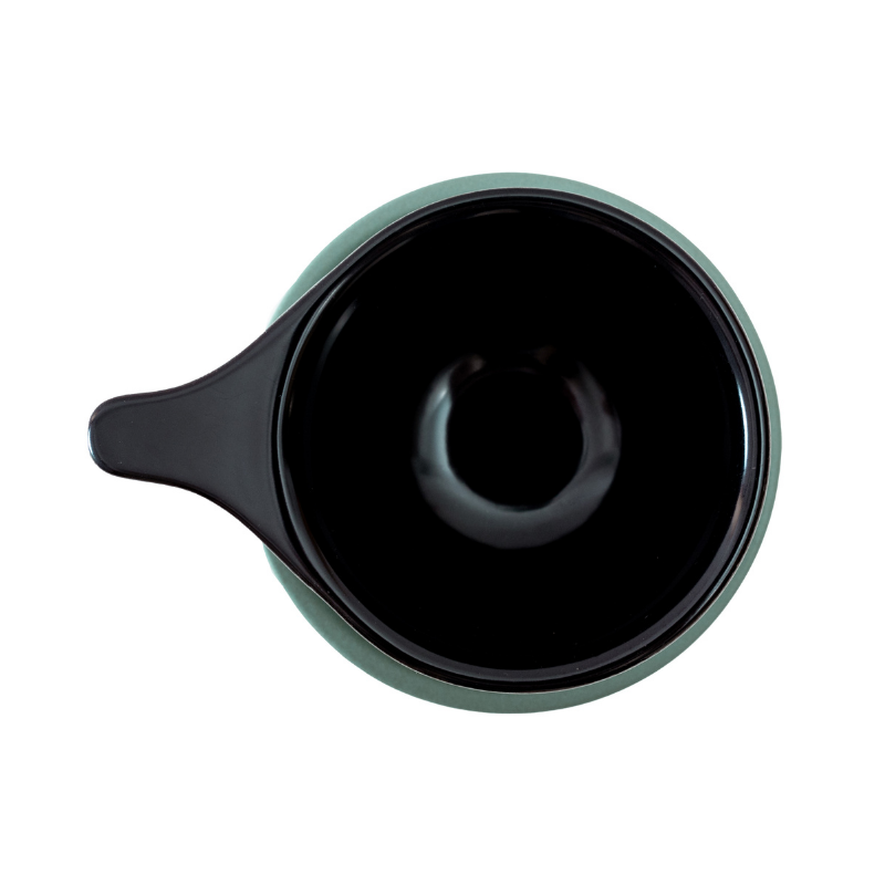 Ceasca ceramica + farfurie Dropshot verde