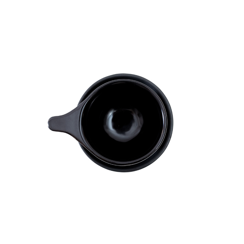 Ceasca ceramica + farfurie Dropshot neagra